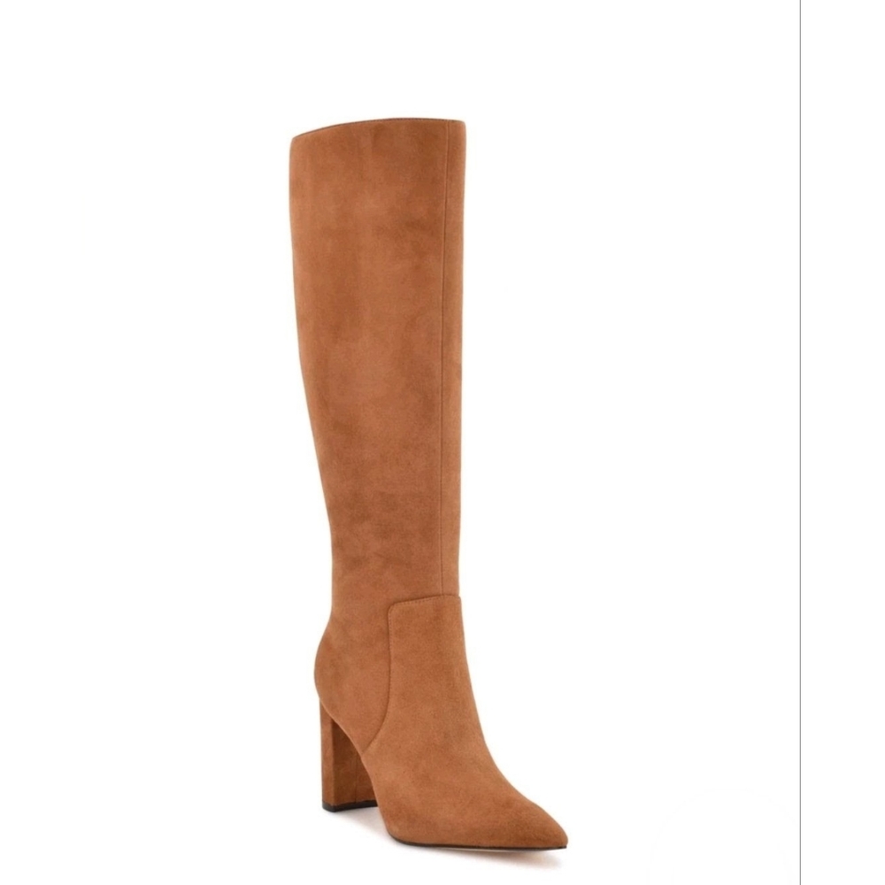 Nine West Danee Women's Suede Knee-High Boots in Natural size 11 M MSRP $229